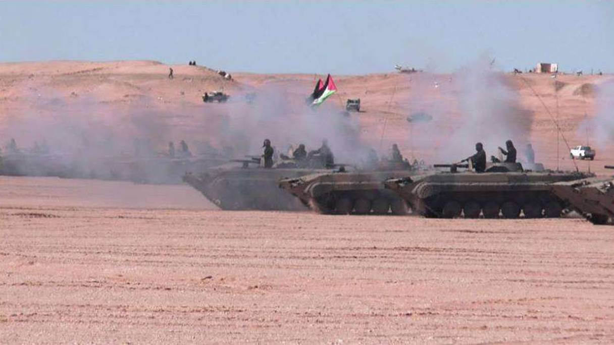 Photo de précédentes manoeuvres militaires du Polisario à Tindouf.
