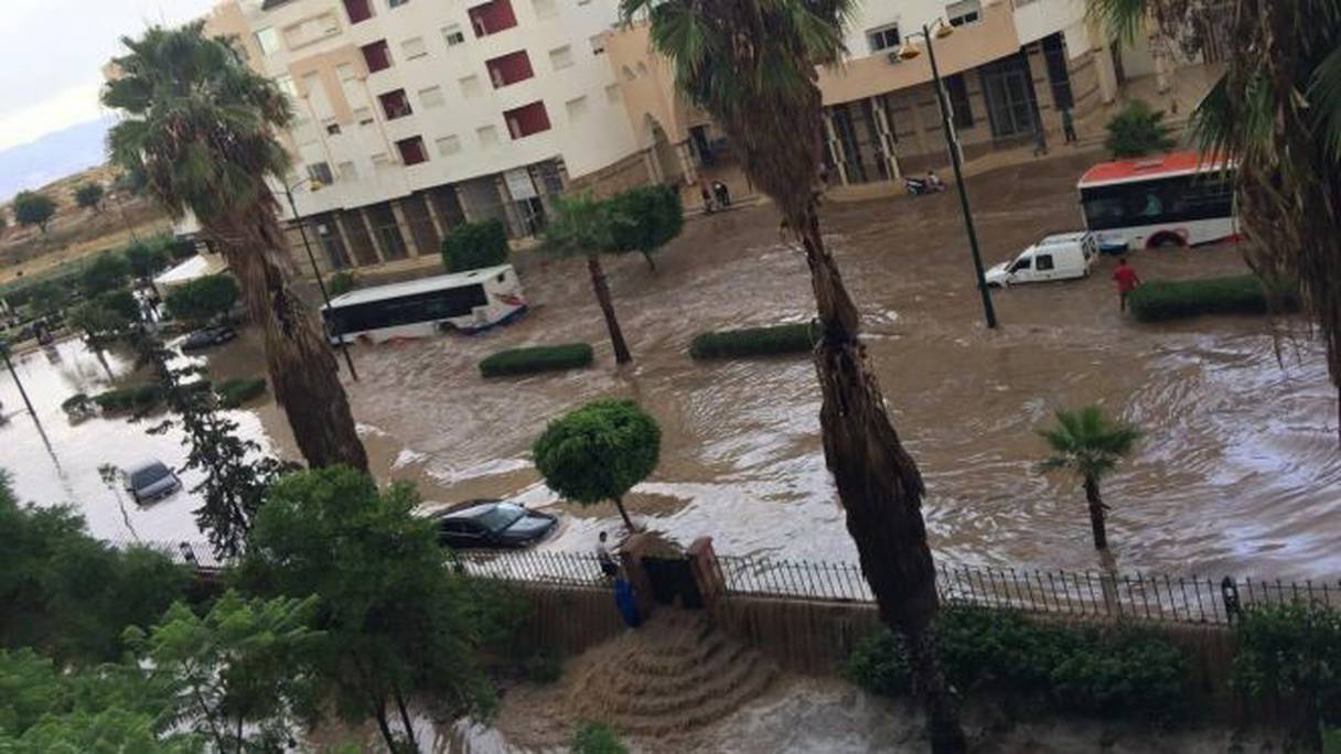 Une rue inondée, à Meknès (archives). 
