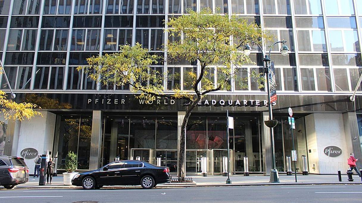 Les locaux de Pfizer à Manhattan, à New York.
