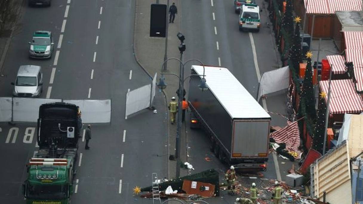 Le camion de l'attentat de Berlin.
