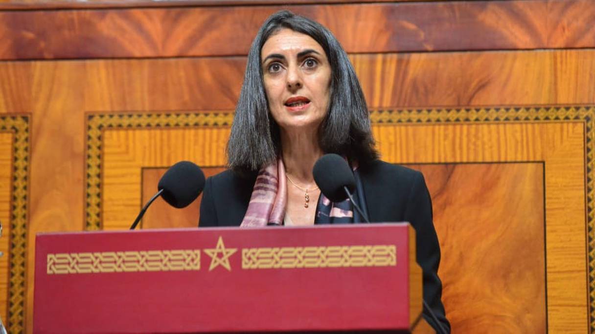 Nadia Fettah Alaoui, ministre de l'Économie et des finances, lors d'une séance plénière consacrée à la présentation du PLF 2023.