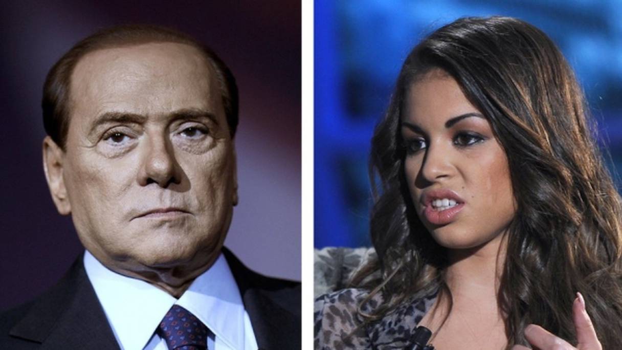 Silvio Berlusconi et Karima El-Mahroug, dite Ruby. 
