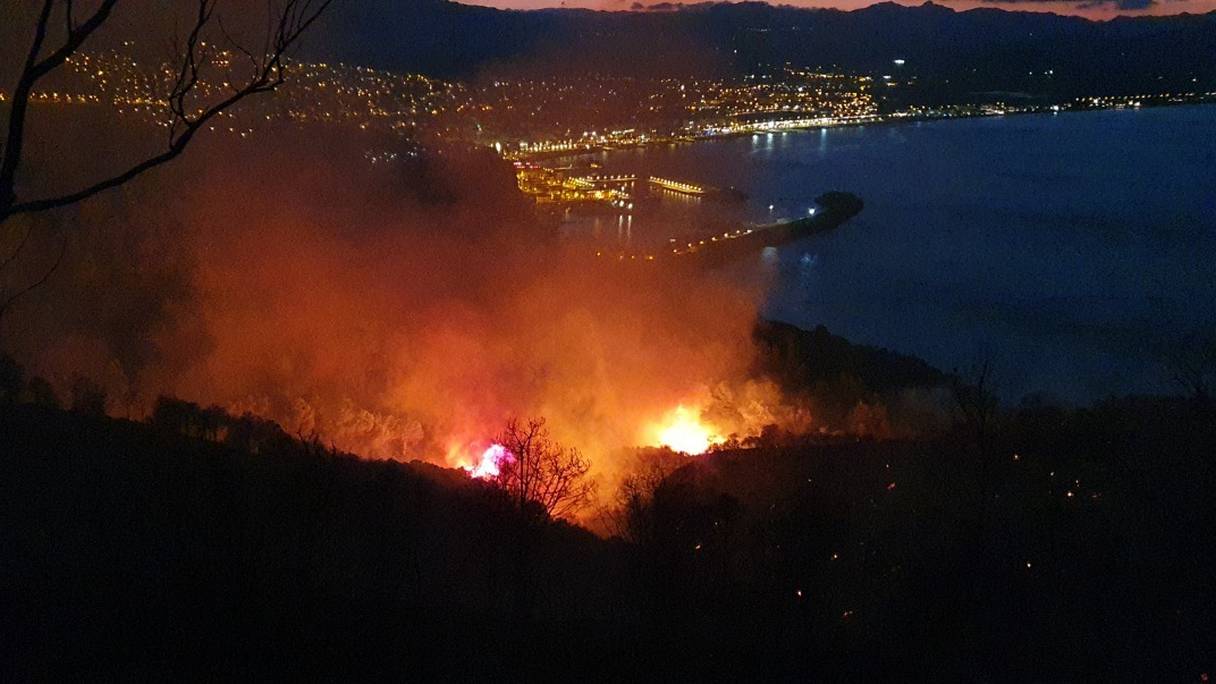 Un incendie s’est déclaré le 15 août 2022 à M'diq-Fnideq. 
