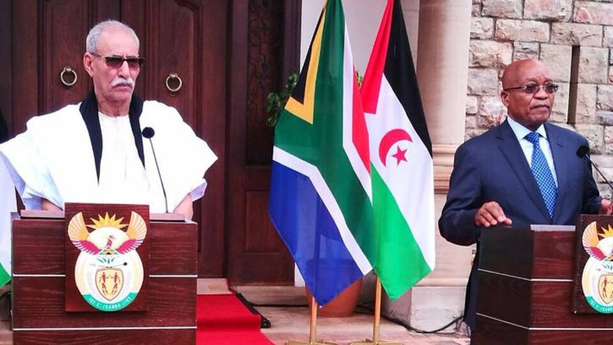 Le président sud-africain Jacob Zuma a reçu le chef du Polisario, Brahim Ghali.dans son palais à Pretoria.
