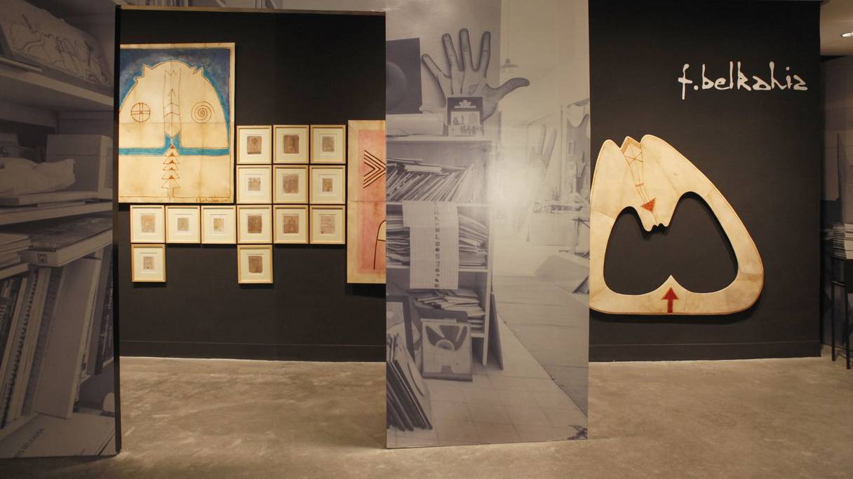 Exposition de Farid Belkahia à la galerie l'Atelier 21, décembre 2013, Casablanca
