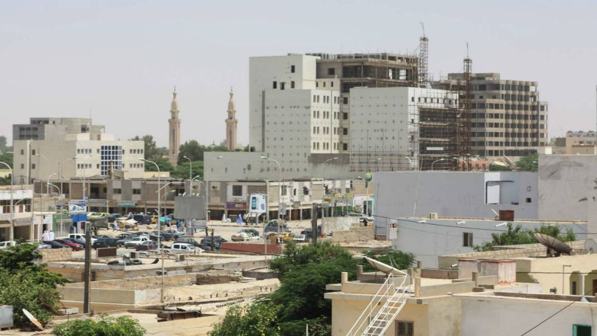 La ville de Nouakchott, capitale de la Mauritanie. 

