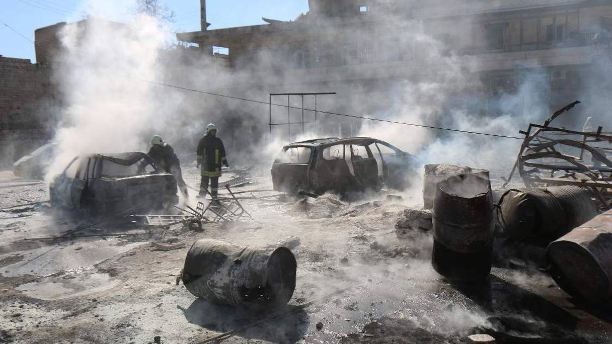 Les forces syriennes ont commencé en 2013 à larguer à Alep ces gros barils remplis de puissants explosifs et de ferraille.
