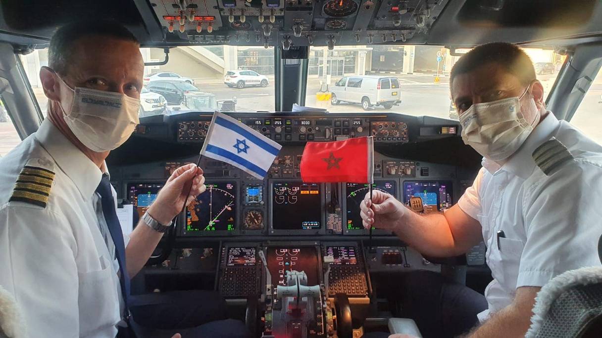 L'avion de Yair Lapid, ministre israélien des Affaires étrangères, prêt à partir vers le Maroc, le 11 août 2021.
