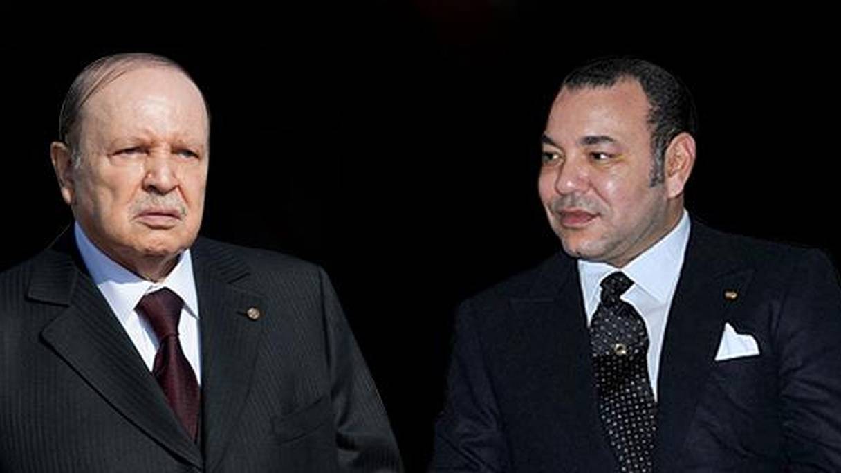 Le président algérien Abdelaziz Bouteflika et le roi Mohammed VI. 
