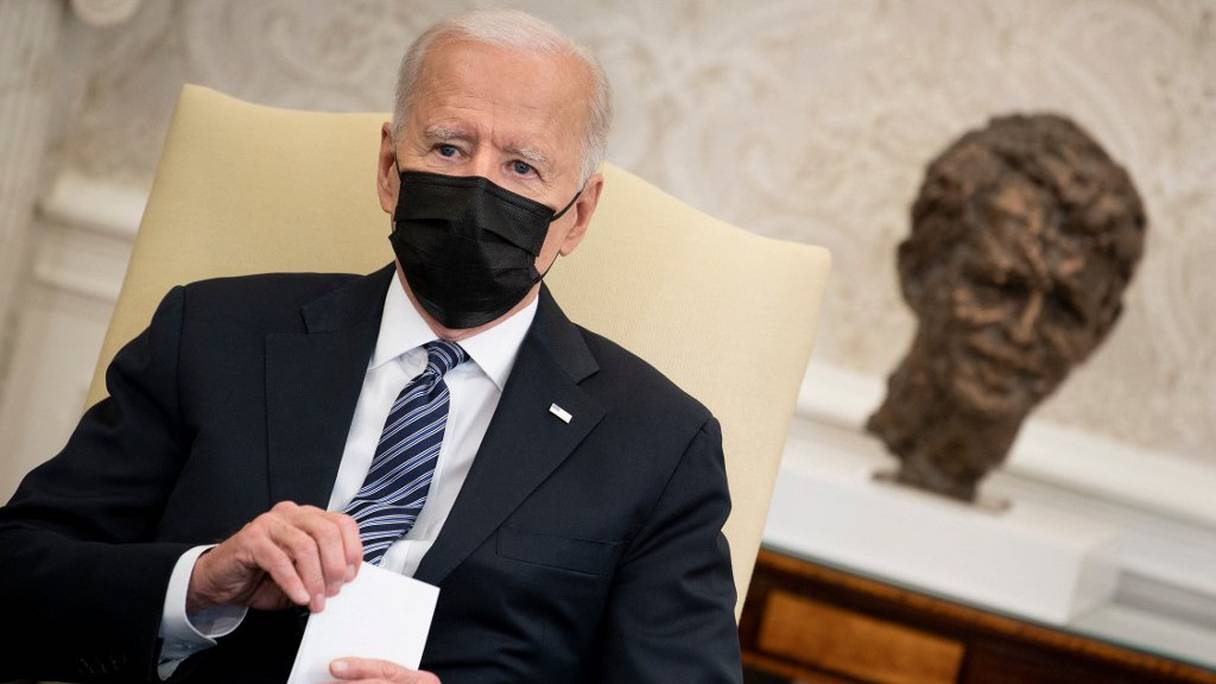 Le président américain Joe Biden, dans le bureau Ovale de la Maison Blanche à Washington, le 13 avril 2021.
