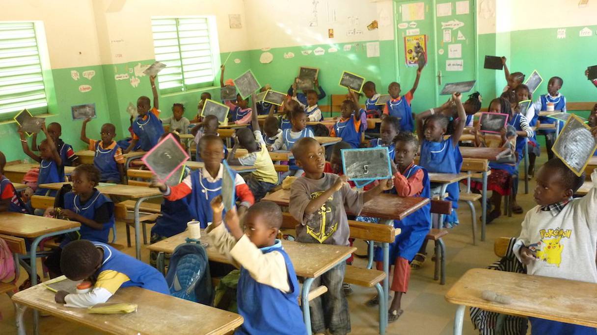 Une salle de classe à Thiès, à 70 km de Dakar. 
