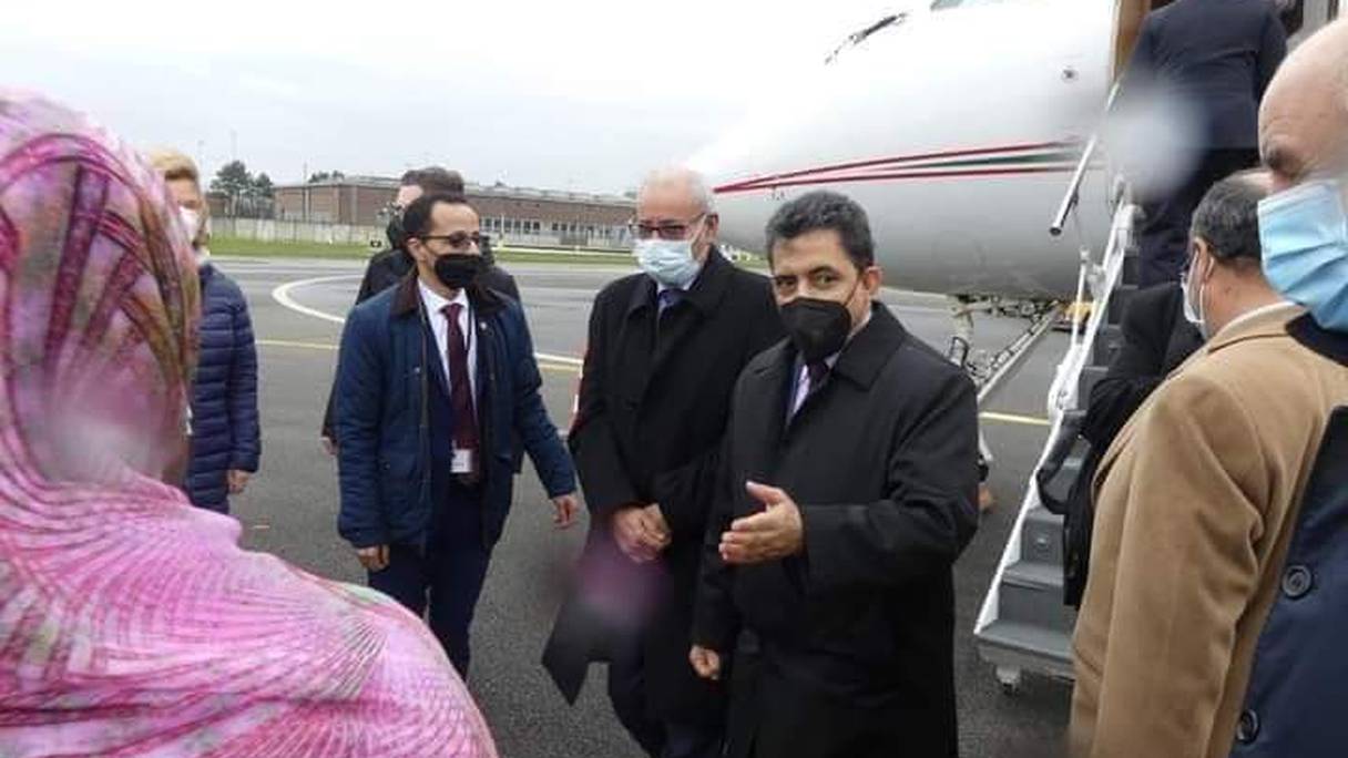 Il n'y avait que des cadres du Polisario pour accueillir Brahim Ghali à son arrivée à Bruxelles.
