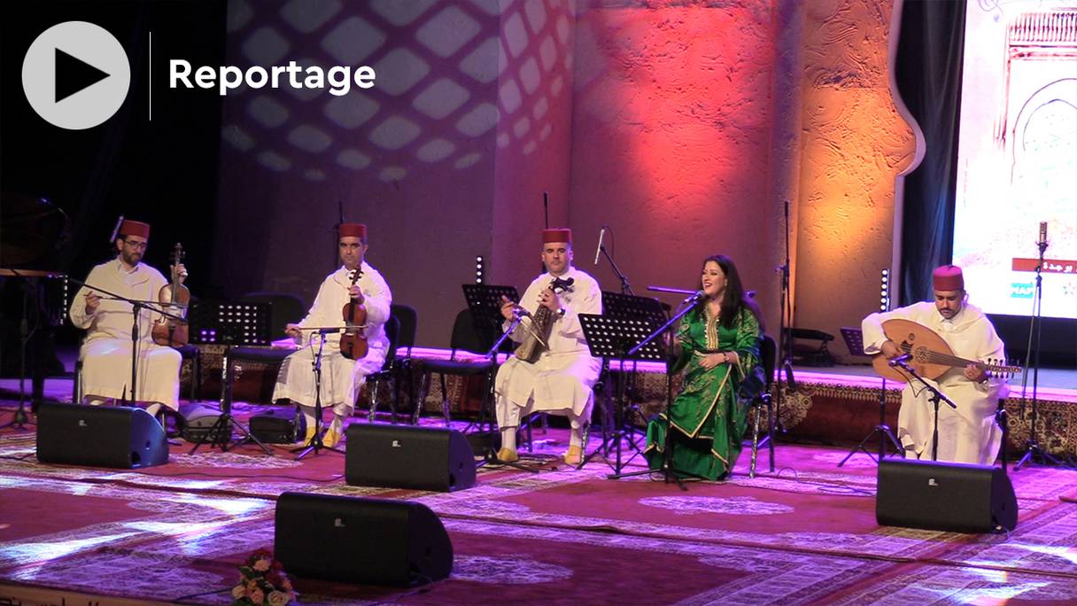 Concert à l'ouverture de la 29e édition du Festival international de musique Gharnatie, à Oujda, le 17 juin 2022. 
