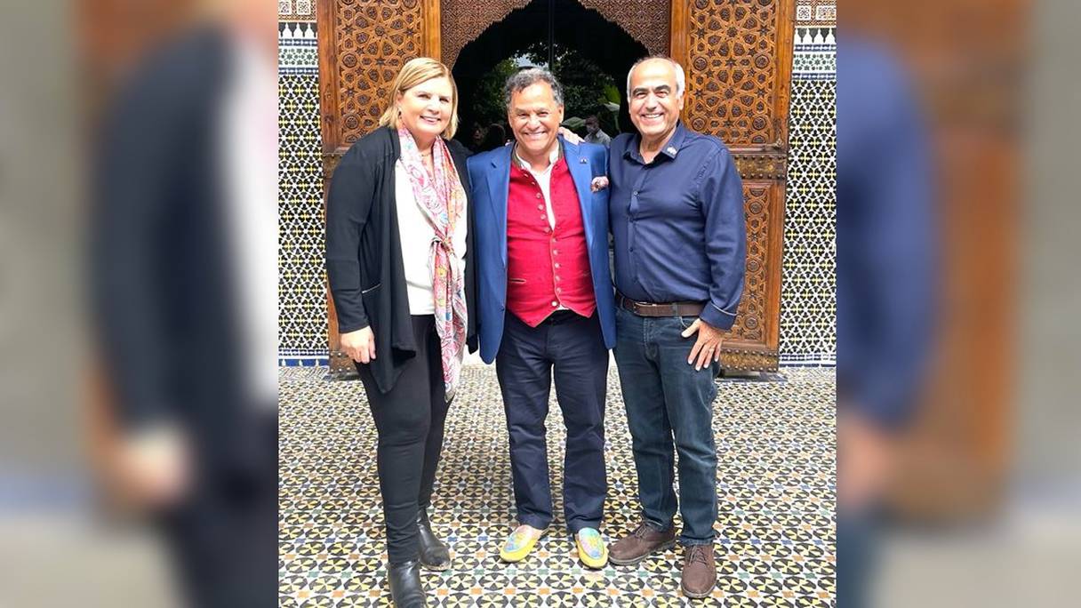 Orna Barbivay, ministre israélienne de l'Economie et de l'Industrie, s'est rendue mercredi 23 février 2022, en compagnie de son mari, l’avocat Moshe Barbivay, et de Mehdi Qotbi, président de la FNM, au musée Dar El Bacha, à Marrakech.
