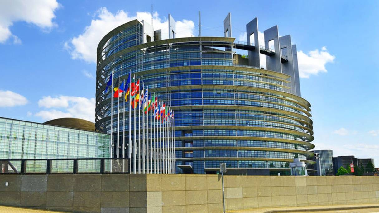 Le parlement européen, à Strasbourg. 
