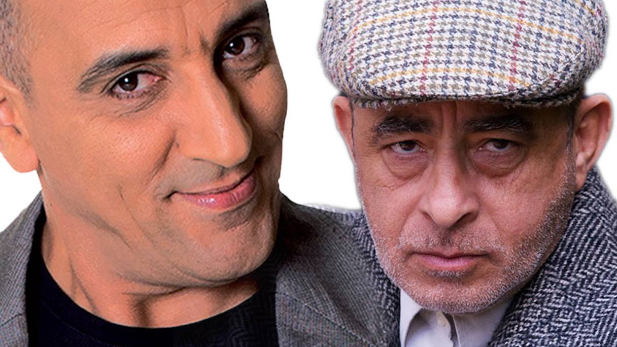 L'humoriste Hassan El Fad et le réalisateur Ahmed Boulane. Photomontage.
