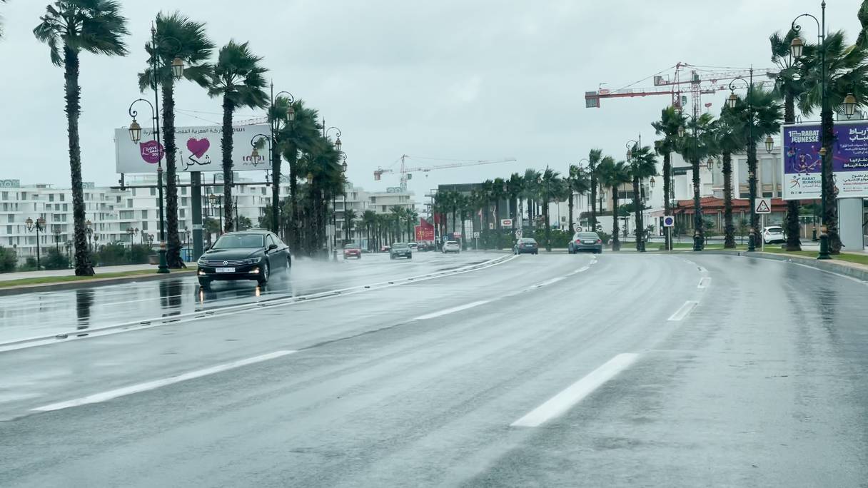 Les premières pluies d'automne se sont abattues sur Rabat, vendredi 18 novembre 2022.
