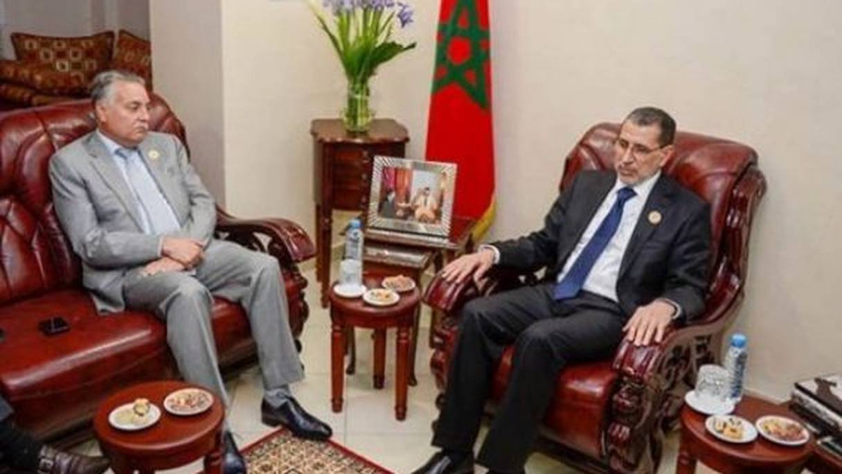 Saâd-Eddine El Othmani, chef du gouvernement, et Nabil Benabdellah, SG du Parti du progrès et du socialisme (PPS).
