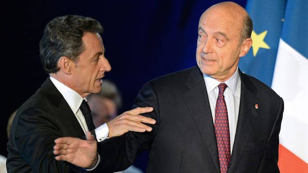 A droite, la lutte s'annonce serrée entre les candidats à la primaire. Ici, Nicolas Sarkozy et Alain Juppé.

