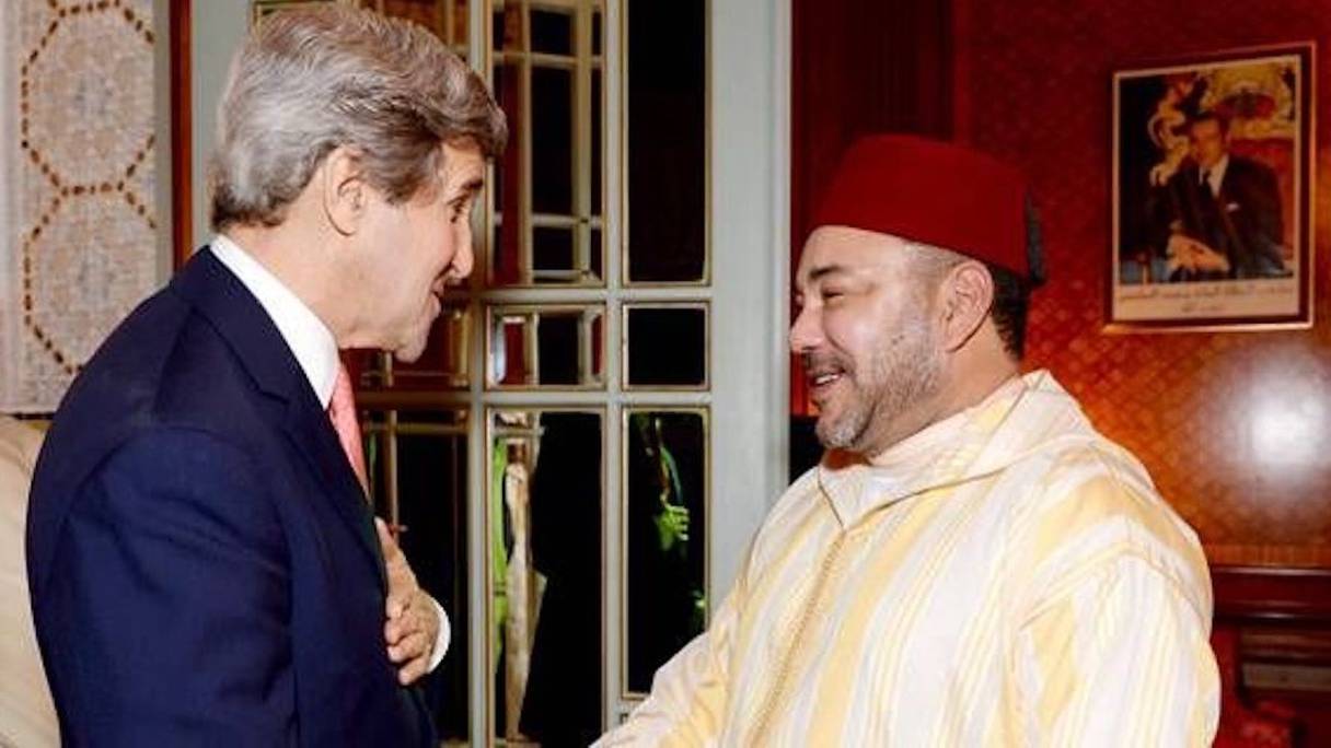 Le roi Mohammed VI et John Kerry, lors d'une précédente rencontre, à Rabat.
