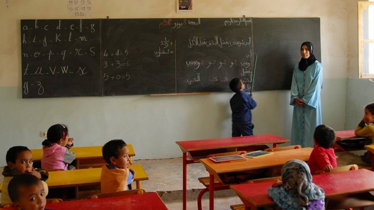 Ecole maternelle dans l'Atlas marocain. 
