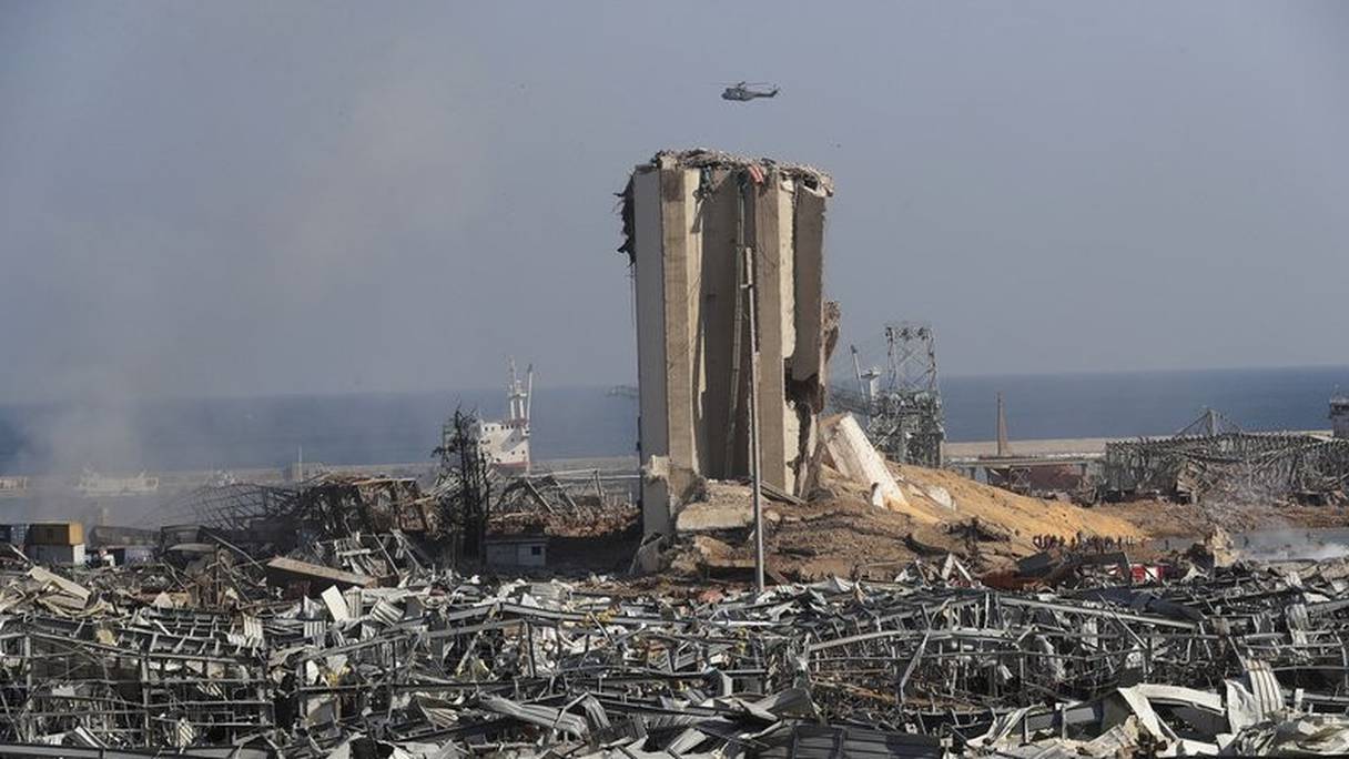 Les conséquences de l'explosion d'une importante quantité nitrate d'ammonium à Beyrouth, le 4 août 2020. 
