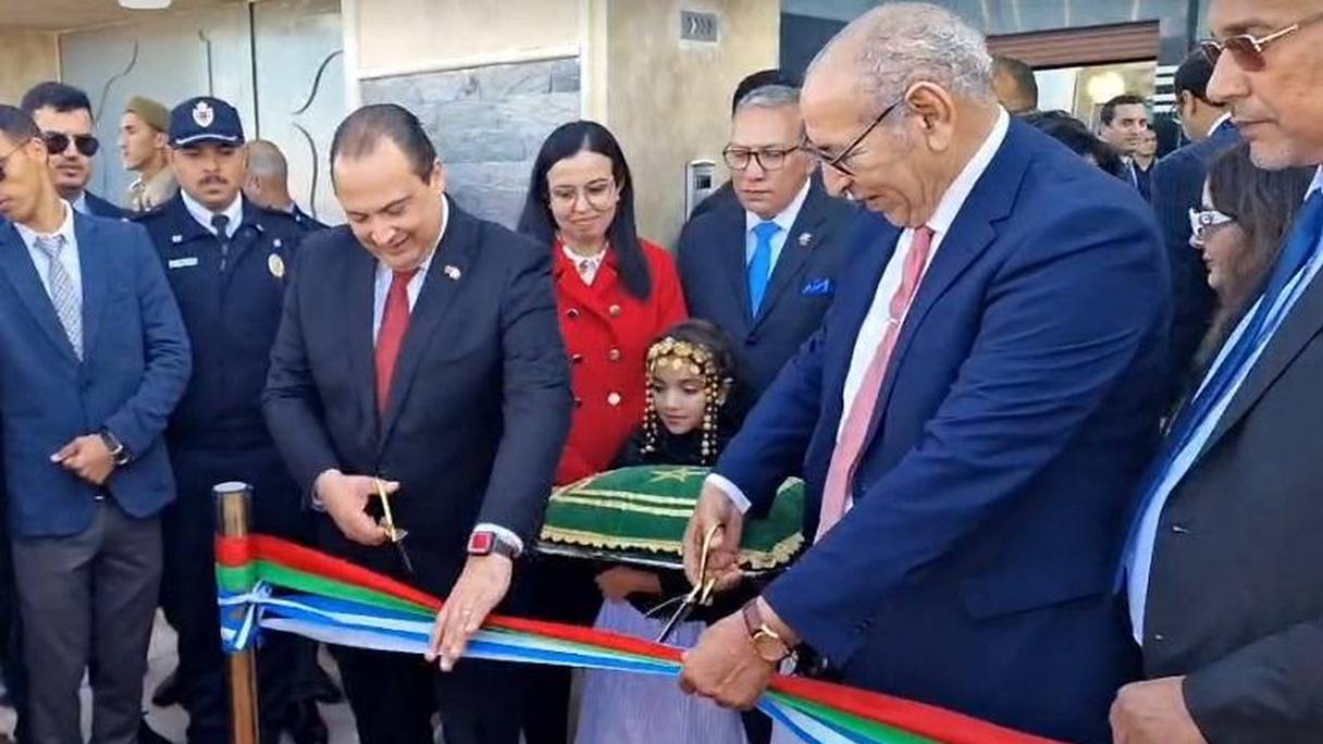 Lors de l’inauguration du consulat général de la République du Guatemala à Dakhla, jeudi 1er décembre 2022.
