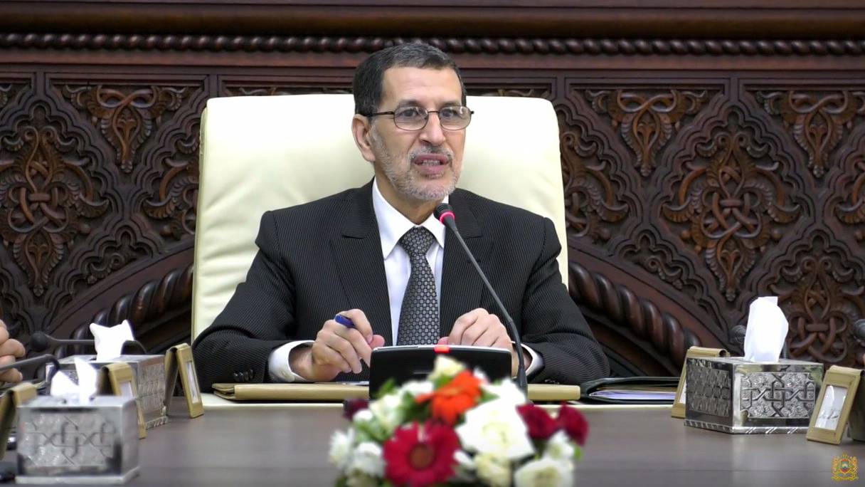 Le chef du gouvernement, Saâd-Eddine El Othmani, lors d'une précédente réunion du Conseil du gouvernement.
