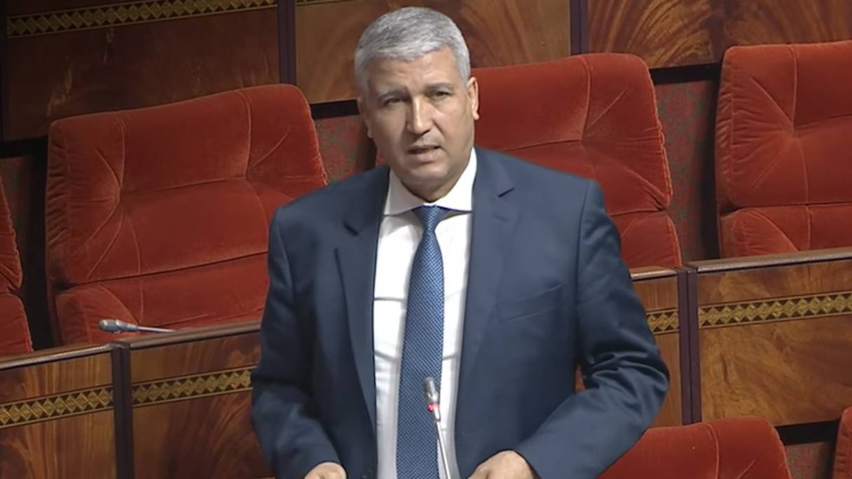 Mohammed Sadiki, ministre de l’Agriculture, lors de la séance des questions orales issues de la Chambre des représentants, lundi 2 janvier 2023.
