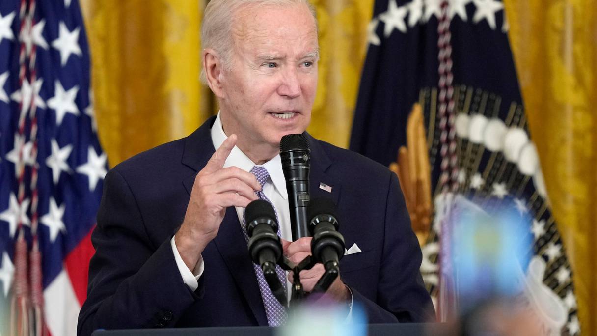 Le président américain Joe Biden, lors d'un discours prononcé le 1er mai 2023, à l'occasion de l'Aid El Fitr, à la Maison-Blanche.