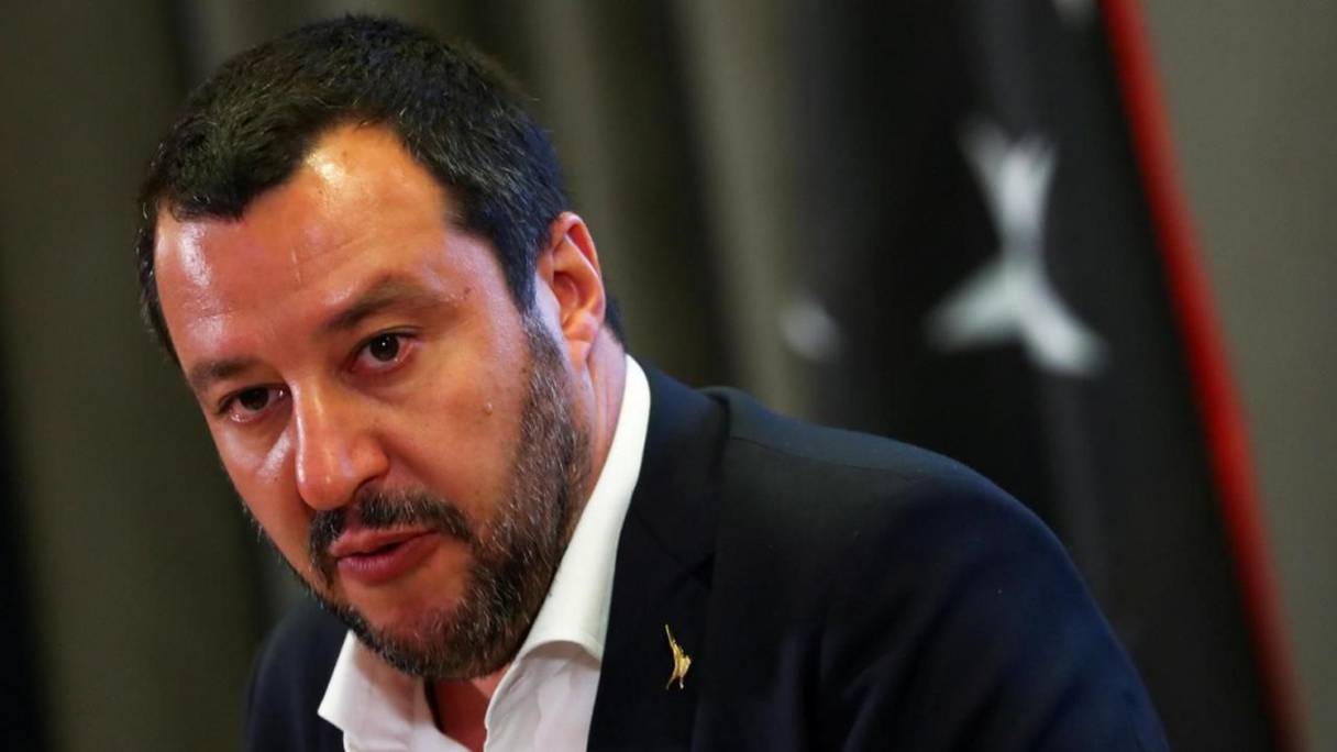 Matteo Salvini, chef du parti italien, La Ligue.
