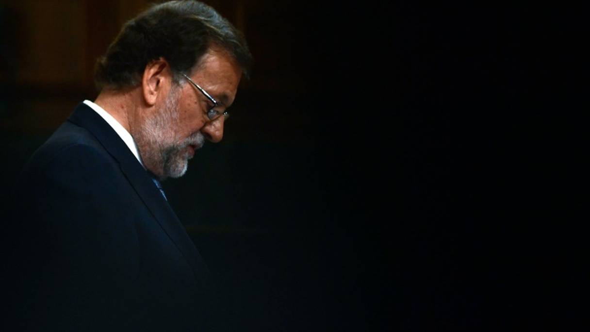 Le Premier ministre espagnol Mariano Rajoy au Congrès à Madrid, le 31 août 2016.
