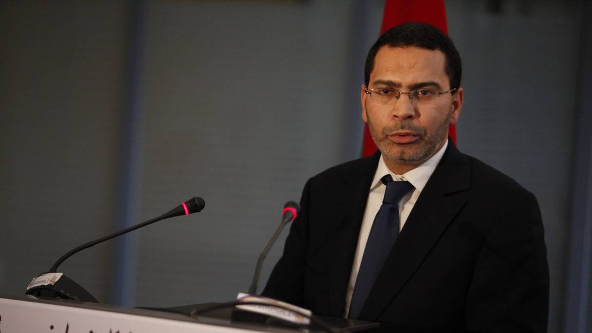 Mustapha Khalfi, ministre de la Communication, et porte-parole du gouvernement. 
