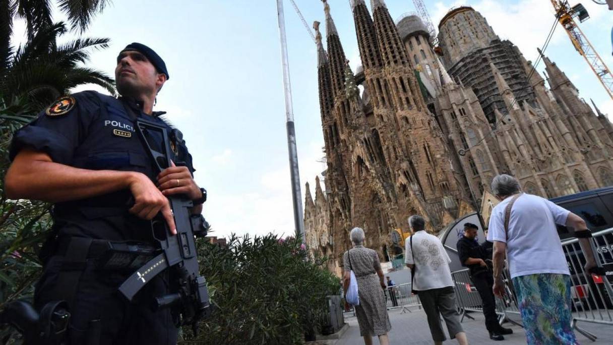 Le 20 août 2017, devant la Sagrada Familia à Barcelone, avant la cérémonie en mémoire aux victimes des attentats en Catalogne.
