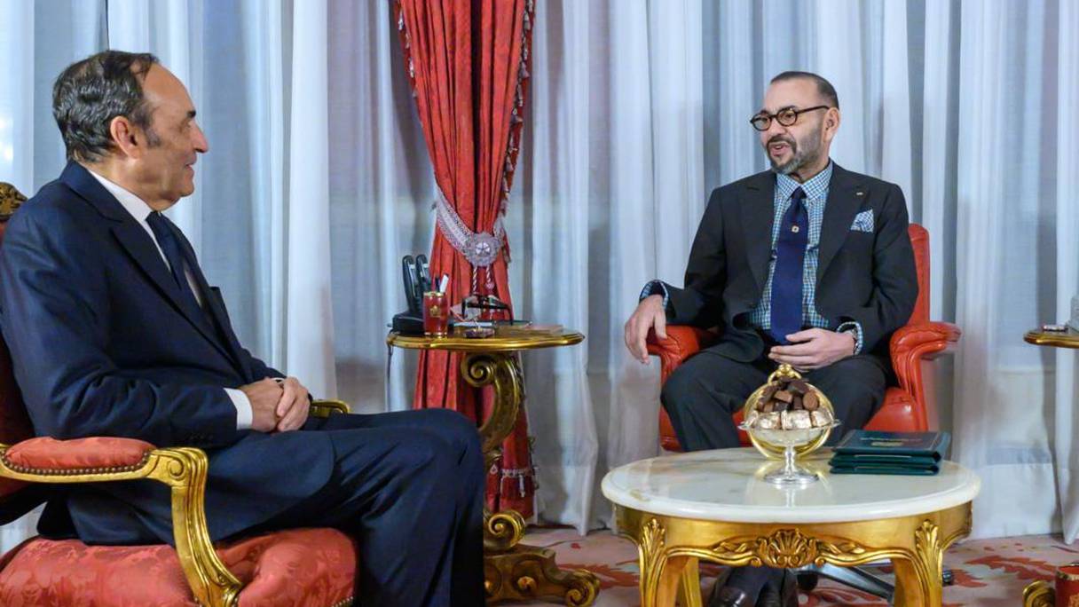 Le roi Mohammed VI reçoit Habib El Malki, que le Souverain a nommé président du Conseil supérieur de l'éducation, de la formation et de la recherche scientifique, lundi 14 novembre 2022, à Rabat.
