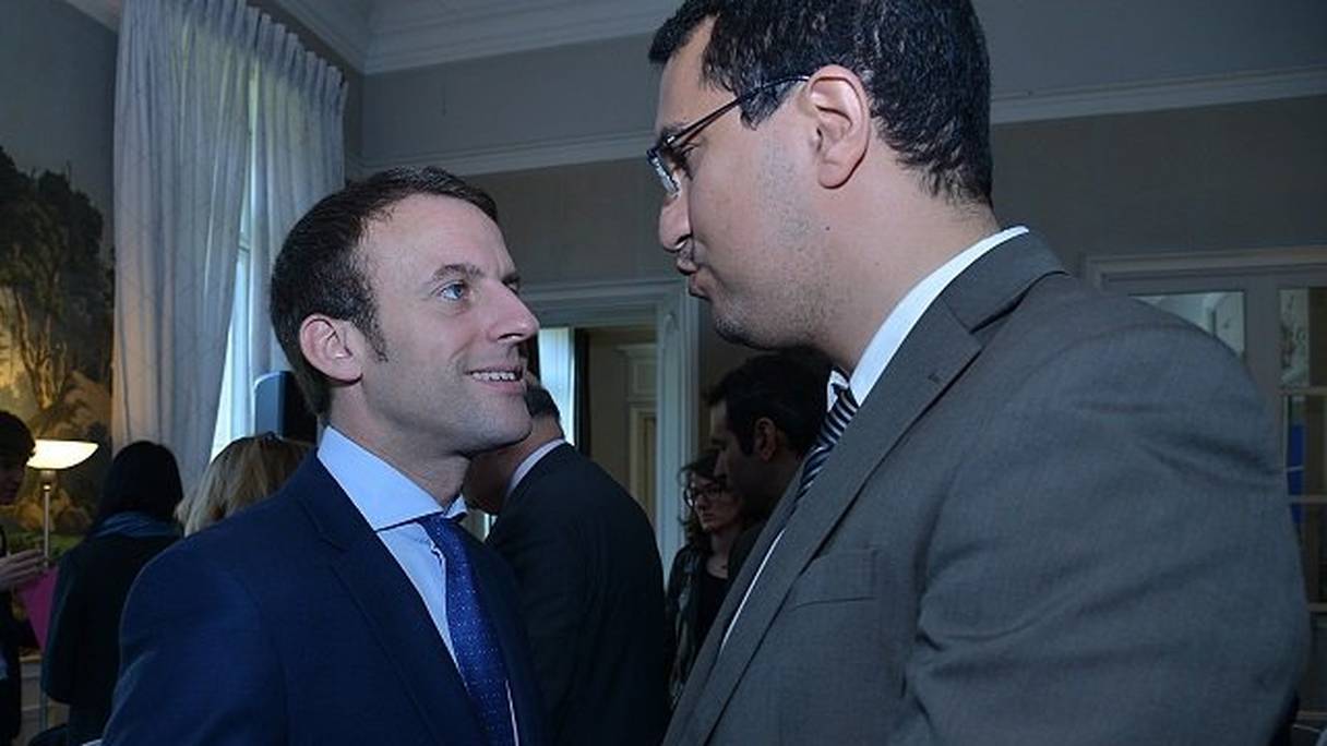 M'jid El Guerrab et Emmanuel Macron.
