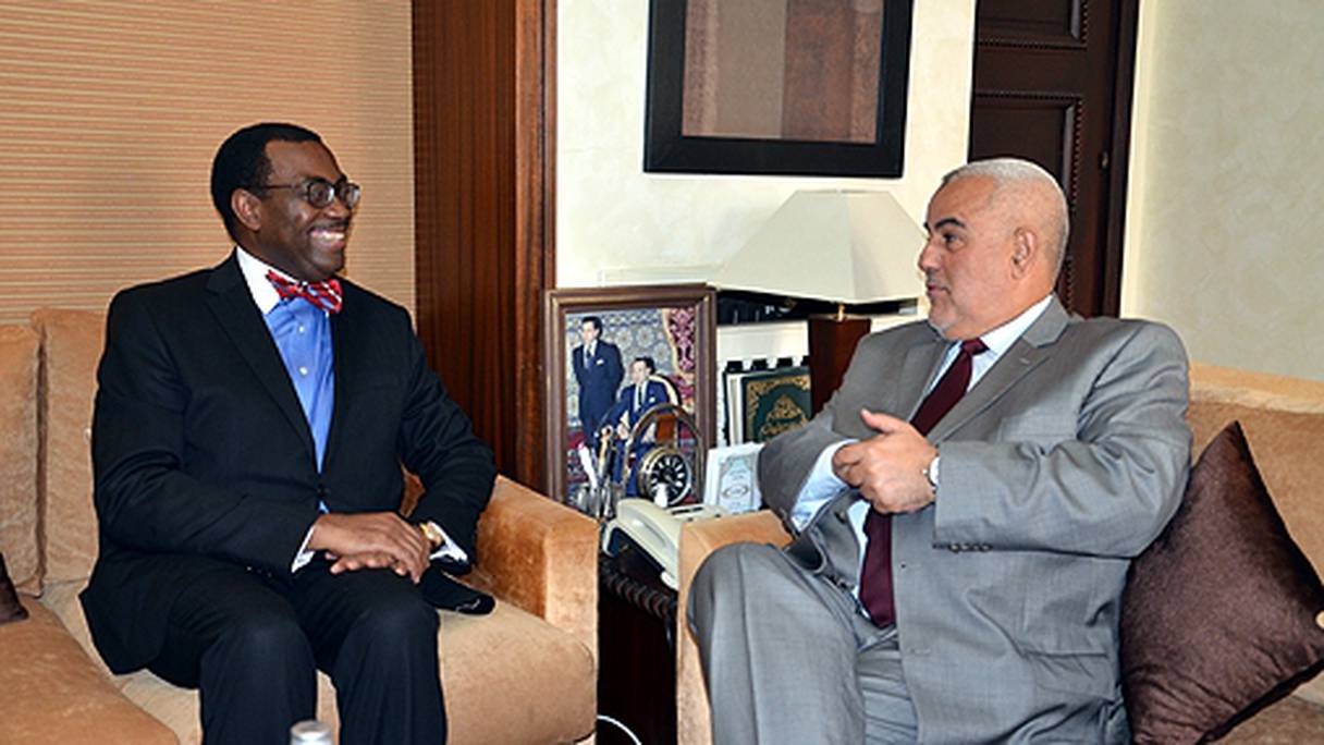 M. Adesina lors de ses entretiens avec le Chef du gouvernement, Abdelilah Benkirane, le 20 juillet à Rabat.
