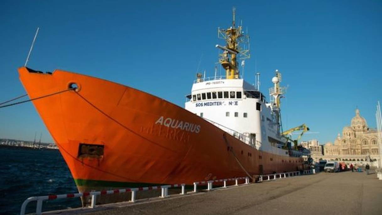 C'est à bord de L'Aquarius que 116 migrants naufragés ont été recueillis, au large de Marseille.
