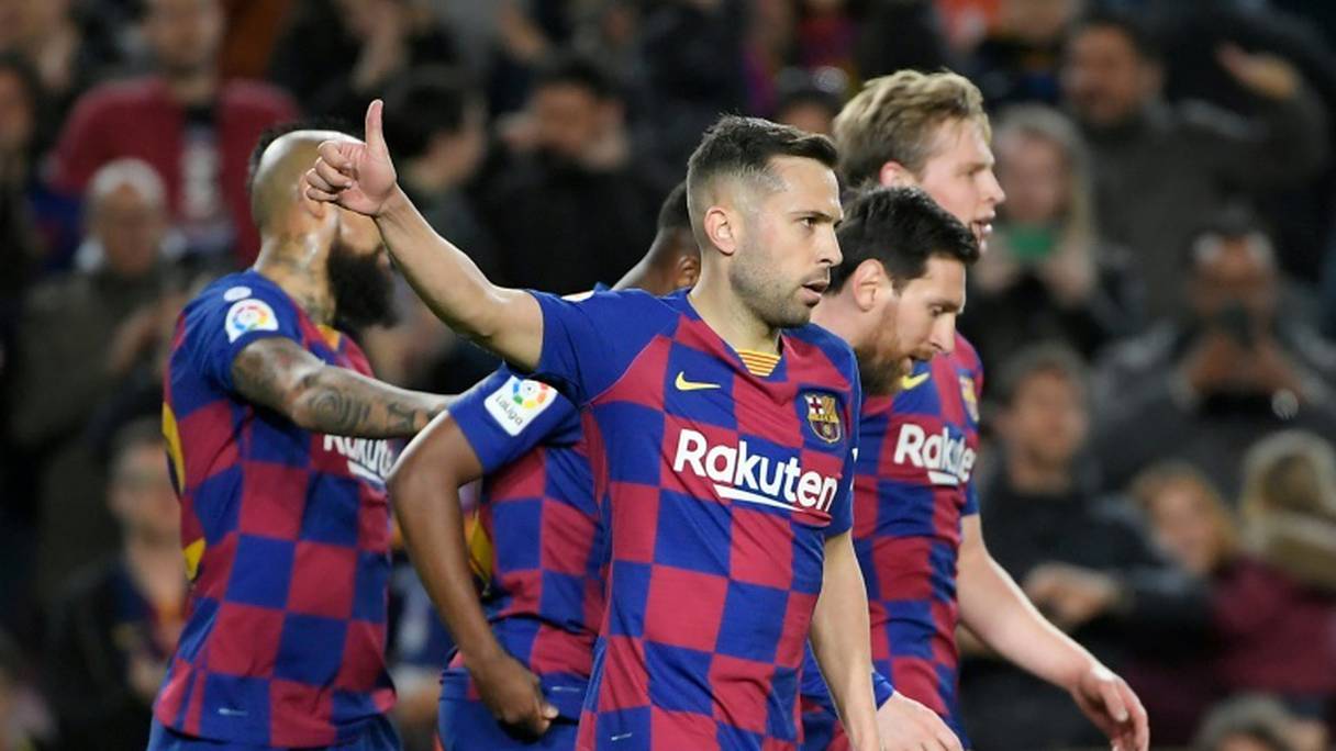Les joueurs du FC Barcelone lors d'un match contre la Real Sociedad, le 7 mars 2020, au Camp Nou
