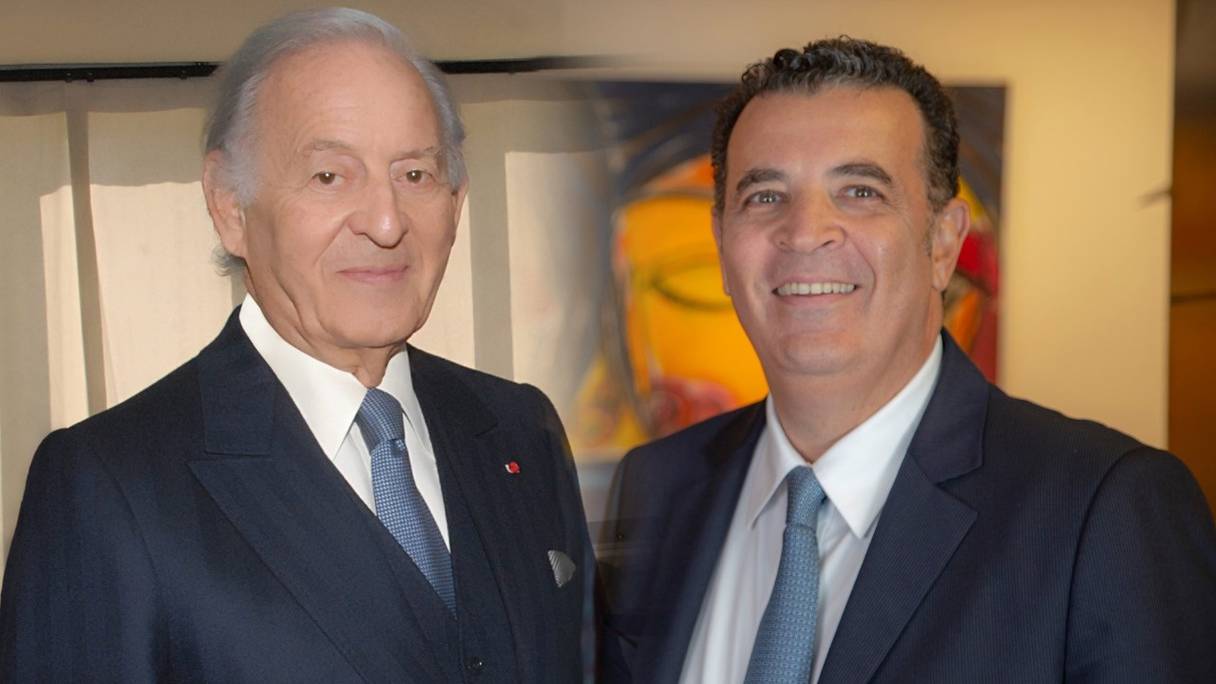 De g à d: Othman Benjelloun, président du GPBM et Chakib Alj, président de la CGEM
