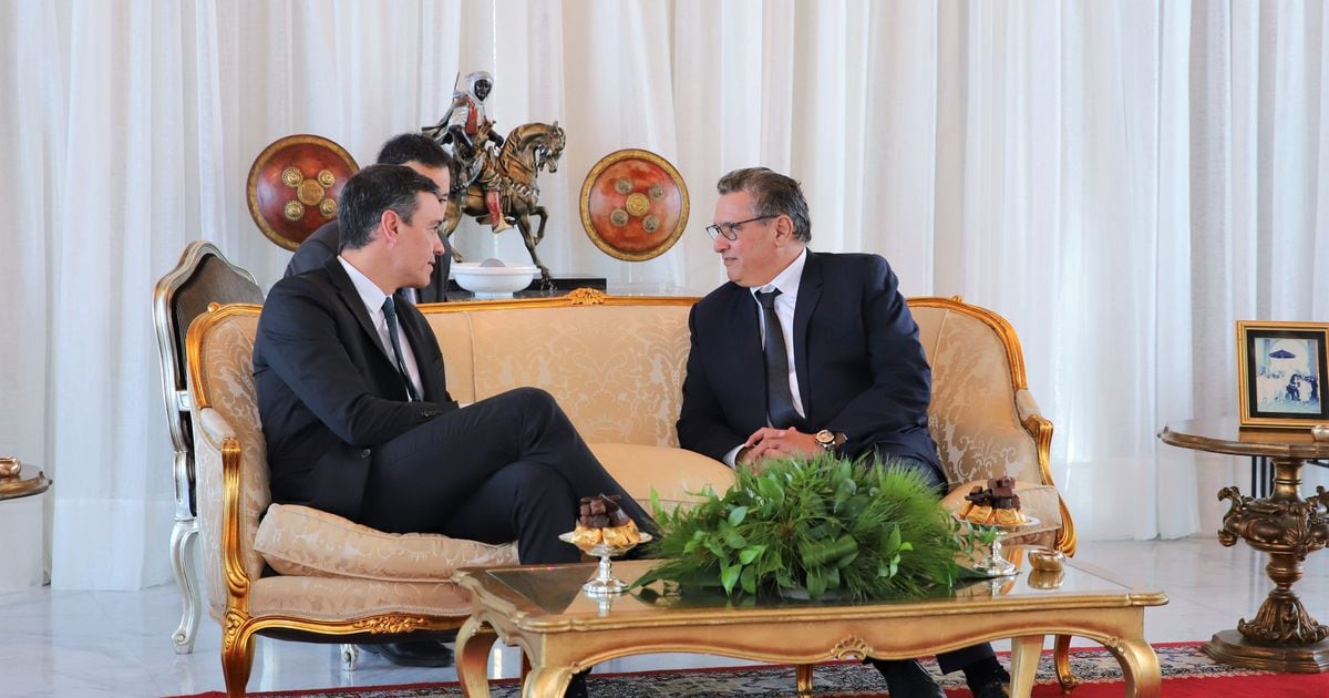 El presidente del gobierno español, Pedro Sánchez, llega a Marruecos