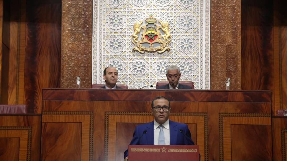 Mohamed Boussaid, lors de la présentation du PLF 2016 devant les deux Chambres du Parlement, le 21 octobre dernier
