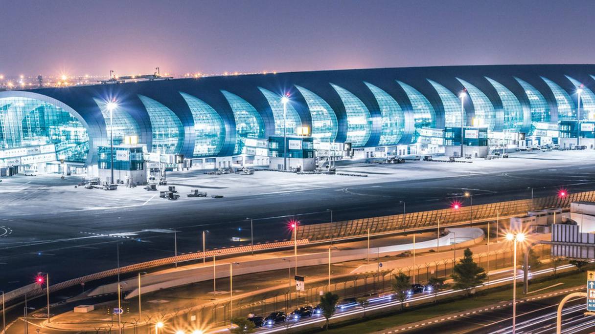 L'aéroport de Dubaï, aux Emirats arabes unis. 
