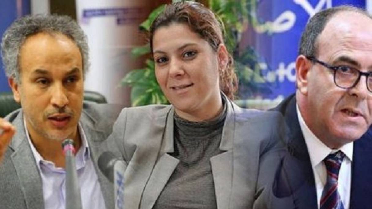 De gauche à droite: Samir Goudar, Fatima-Zahra El Mansouri et Hakim Benchamach.
