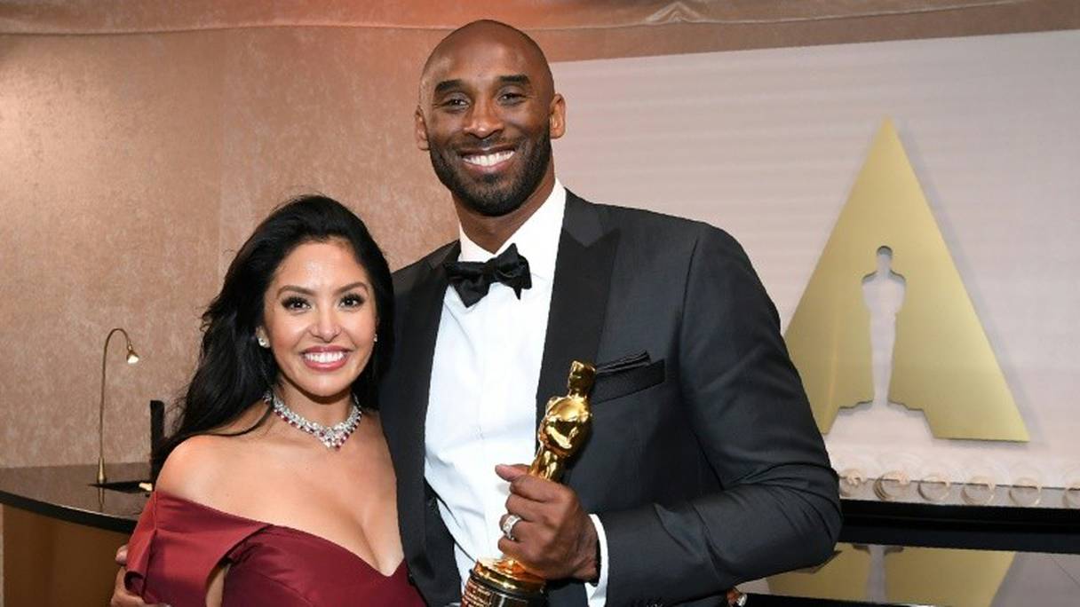 Kobe Bryant et son épouse Vanessa lors de la 90e édition de la cérémonie des Oscars le 4 mars 2018 à Los Angeles
