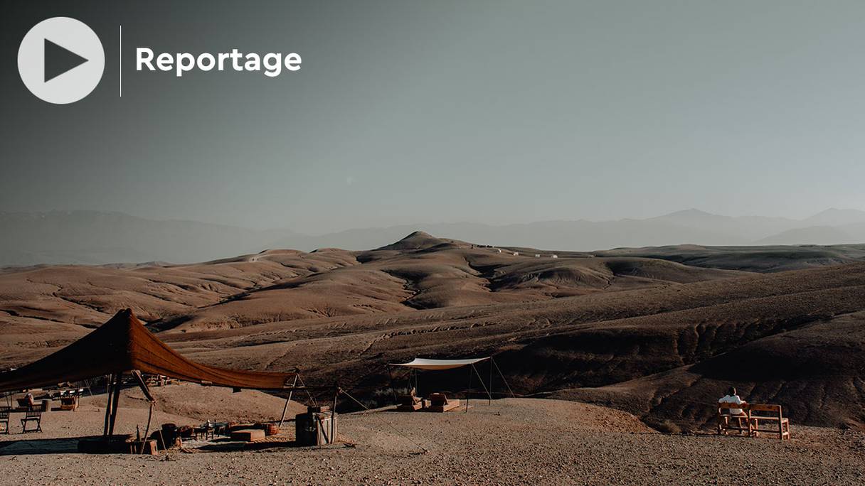 Le très convoîté désert d'Agafay, à une trentaine de kilomètres au sud-ouest de Marrakech.
