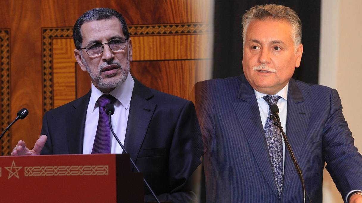 Saâd-Eddine El Othmani, secrétaire général du PJD, et Nabil Benabdallah, SG du PPS.
