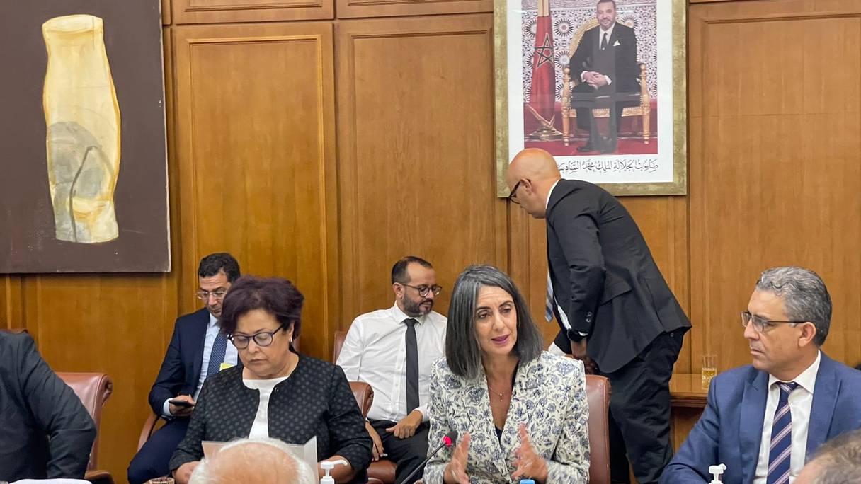La ministre de l’Economie et des Finances Nadia Fettah Alaoui, à une réunion à Rabat, le 5 octobre 2022.
