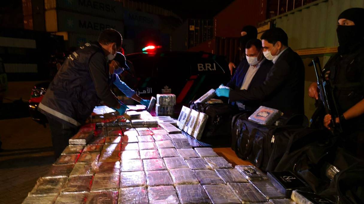Plus de 1,3 tonne de cocaïne saisie, le lundi 18 octobre, à Tanger.
