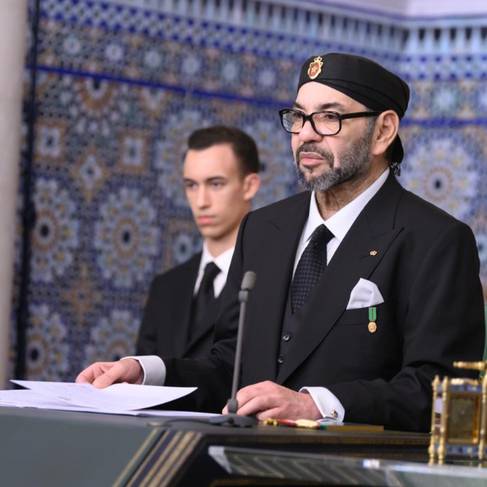 Roi Mohammed VI - Prince héritier Moulay El Hassan - Discours Marche Verte - 6 novembre 2022